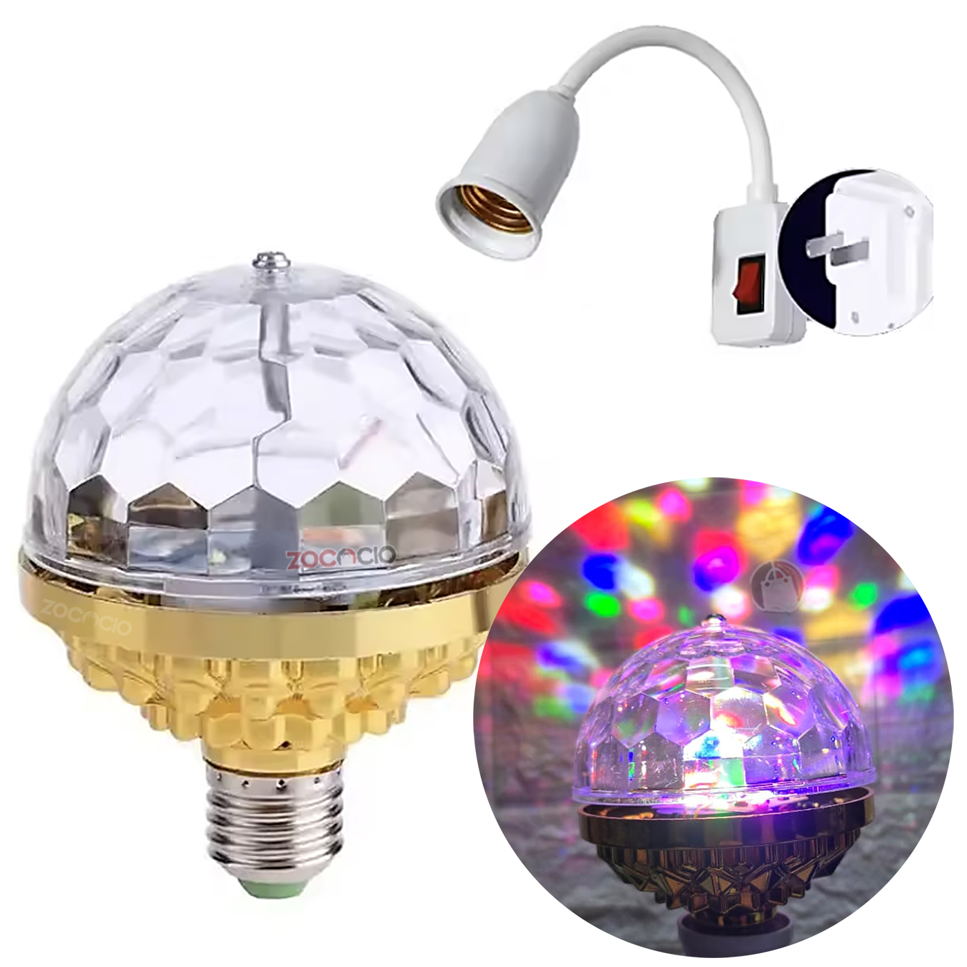 Miniatura 4 de Bombillo De Luces Bola Mágica Giratorio